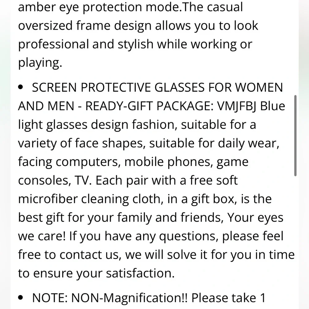 Blue-Blocking Glasses-Computer Gaming Anti-Fatigue/Improve Sleep